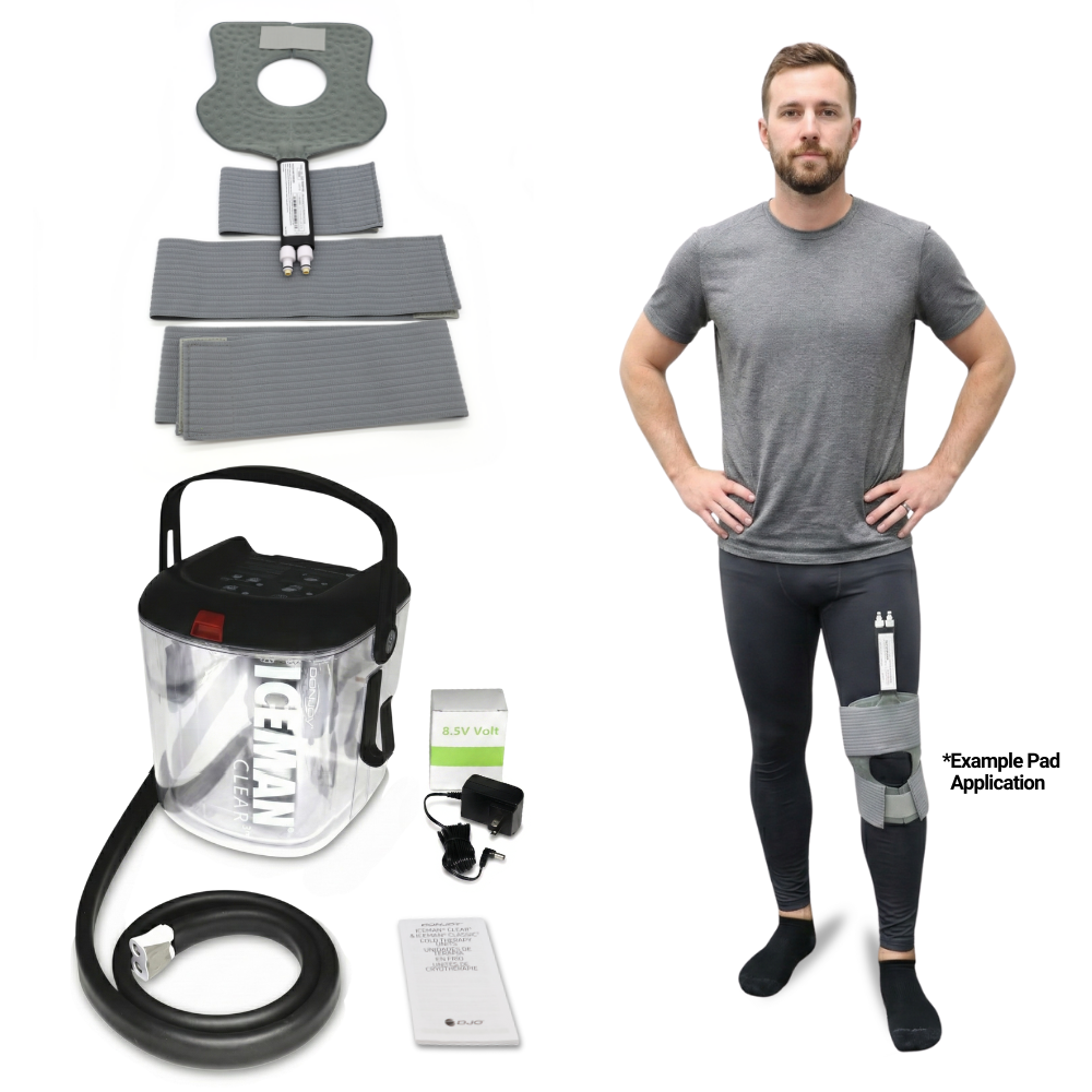 Donjoy® IceMan Clear3 Cooler w/ McGuire Knee Open Patella Pad by