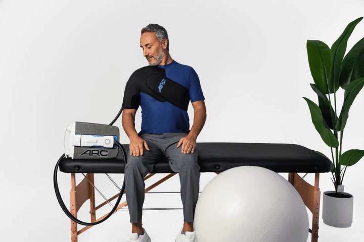 ARC™ Iceless Compression Cold Therapy Machine w/ Wrap-On Pad by Supply Cold Therapy at CryoDynamics