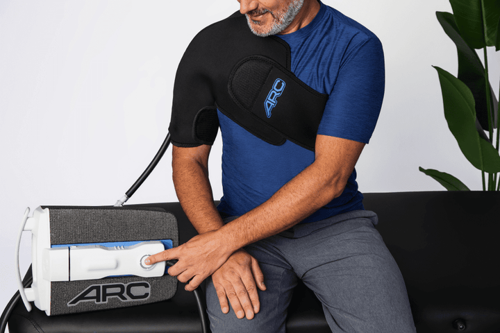 ARC™ Iceless Compression Cold Therapy Machine w/ Wrap-On Pad by Supply Cold Therapy at CryoDynamics