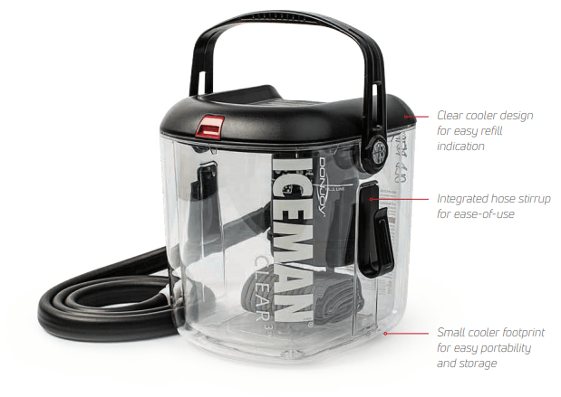 Donjoy® Iceman Clear3 Cooler w/ Hip Pad by Supply Cold Therapy at Donjoy