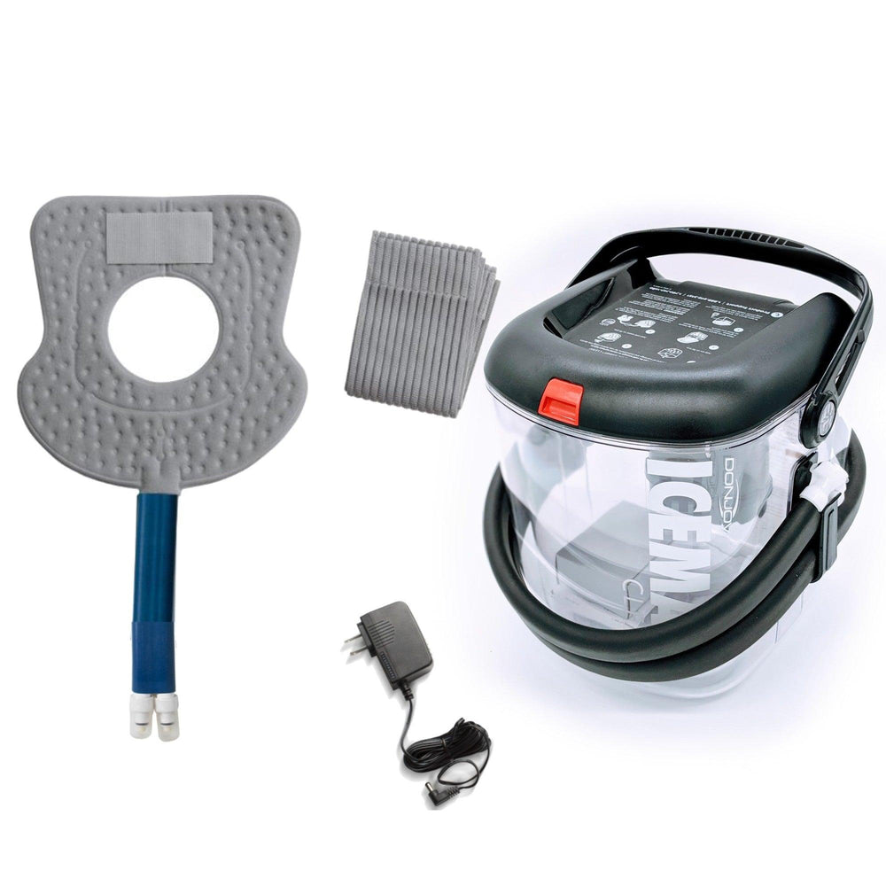 Donjoy® IceMan Clear3 Cooler w/ McGuire Knee Open Patella Pad by Supply Cold Therapy at Donjoy