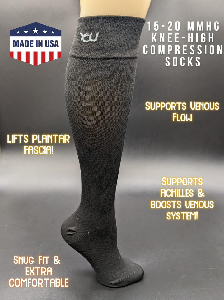Medium Compression Socks 15-20 mmHg - Knee High by Supply Cold Therapy at SupplyWear