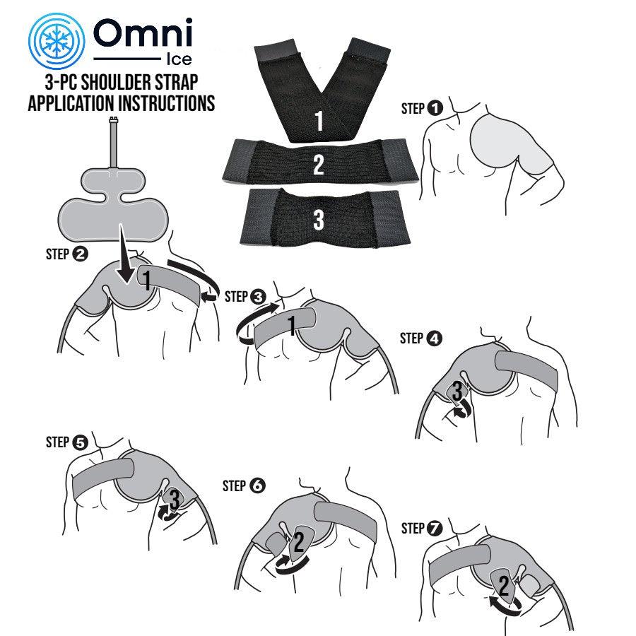Universal Shoulder Replacement Straps (3 pcs) by Omni Ice™ by Supply Cold Therapy at Omni Ice