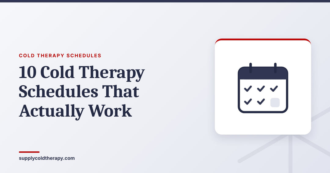 10 cold therapy schedules that actually work: calendar with checked-off days, from Supply Cold Therapy