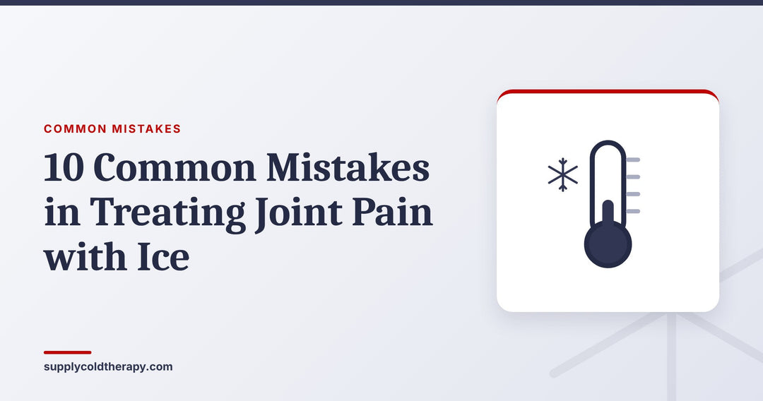 10 common mistakes when icing joint pain: cold thermometer graphic from Supply Cold Therapy