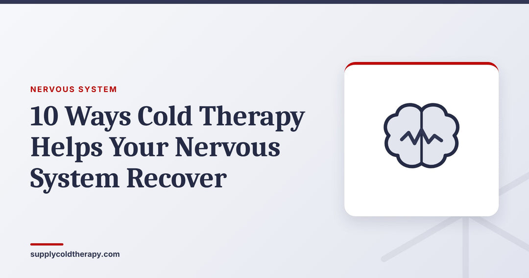 Cold therapy and the nervous system: brain with signal line graphic from Supply Cold Therapy