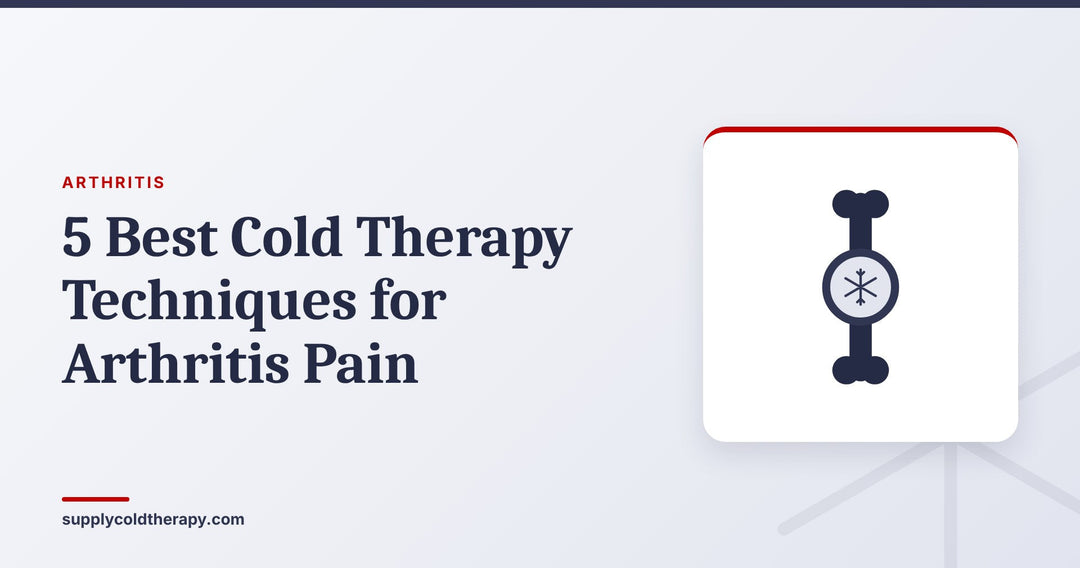 Cold therapy techniques for arthritis: joint with snowflake graphic from Supply Cold Therapy