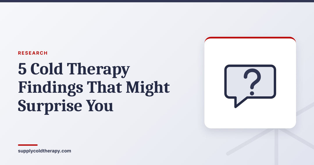 Surprising cold therapy research findings: question bubble graphic from Supply Cold Therapy