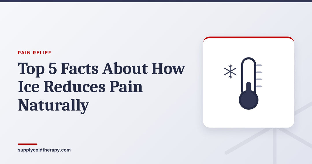 Facts about ice and pain: cold thermometer graphic from Supply Cold Therapy