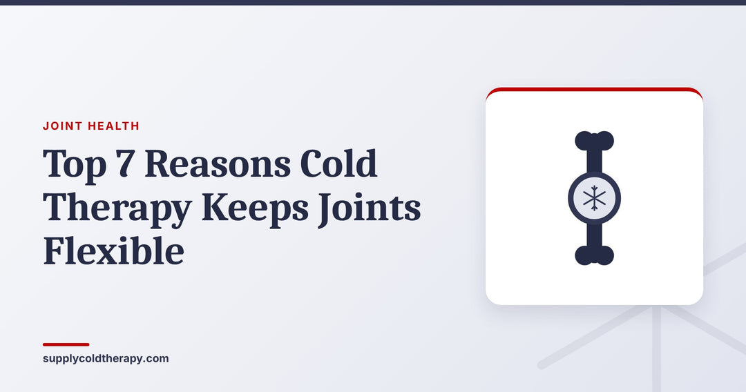 Cold therapy and joint flexibility: joint with snowflake graphic from Supply Cold Therapy