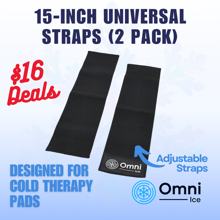 $16 Deals - 15 Inch Universal Cold Therapy Velcro Straps (2 Pack) by Omni Ice™