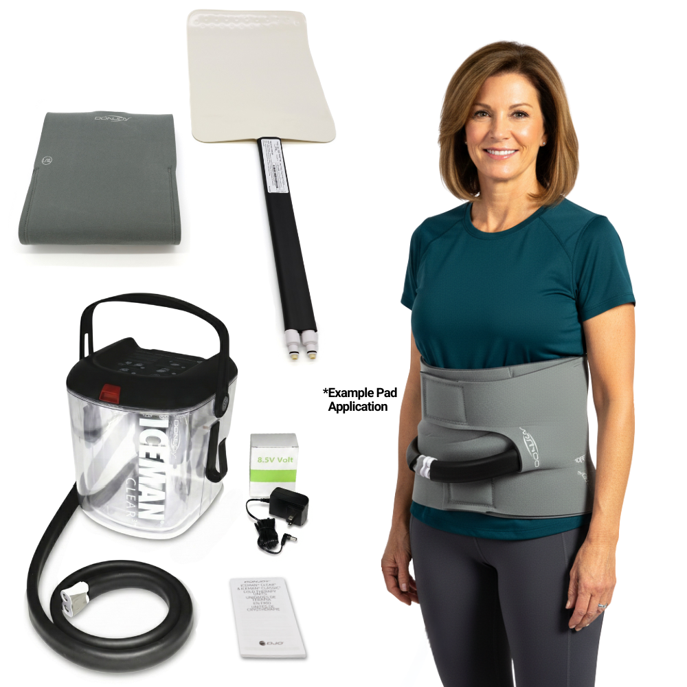 Donjoy® Iceman Clear3 w/ Rectangle Pad & Back Wrap Option