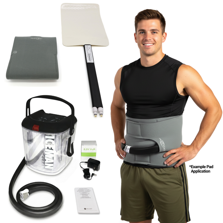 Donjoy® Iceman Clear3 w/ Rectangle Pad & Back Wrap Option