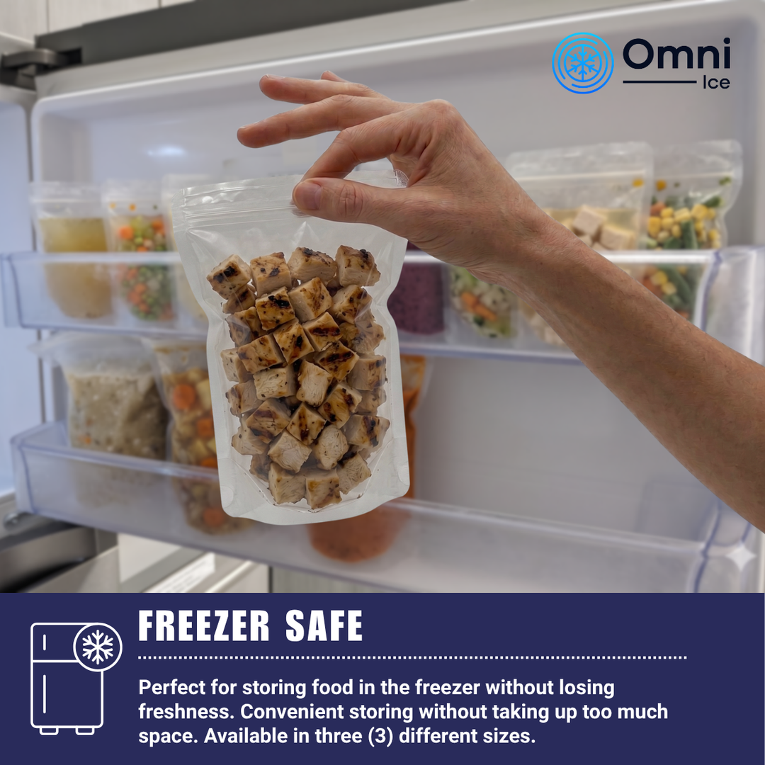 $35 Deal - Meal-Prep Bag Kit by Omni Ice™ Freeze & Reheat Variety Pack (12 bags 3 sizes) + Cooler
