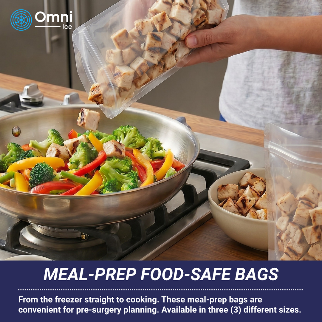 Meal-Prep Bags by Omni Ice™ Freeze & Reheat Variety Pack (12 bags 3 sizes)