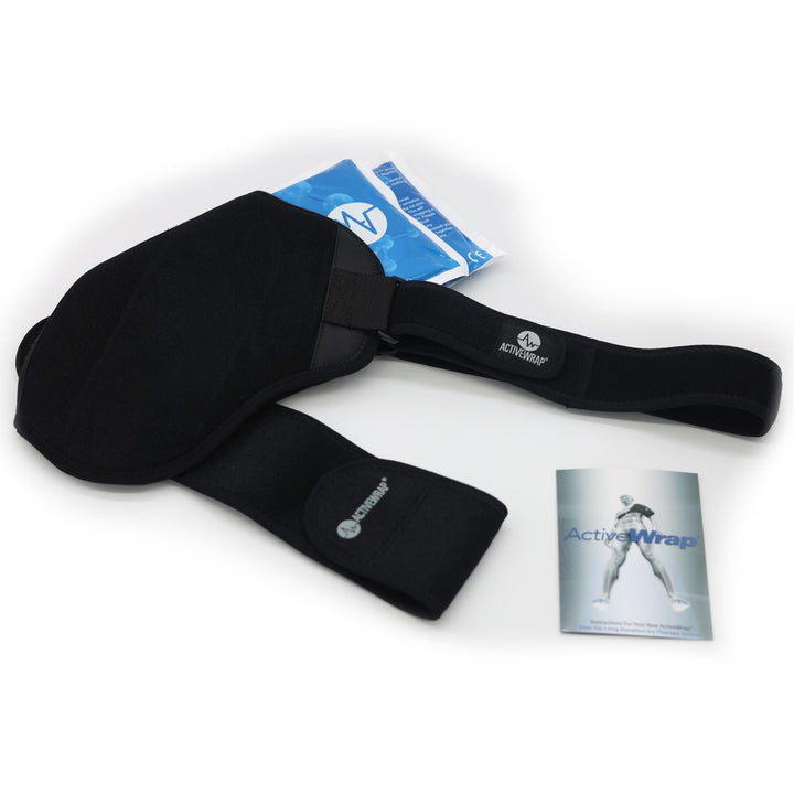 ActiveWrap® Pro 2-4 Hour Shoulder Ice Wrap w/ Two (2) 7"x10" Long Duration Gel Packs by Supply Cold Therapy at Active Wrap
