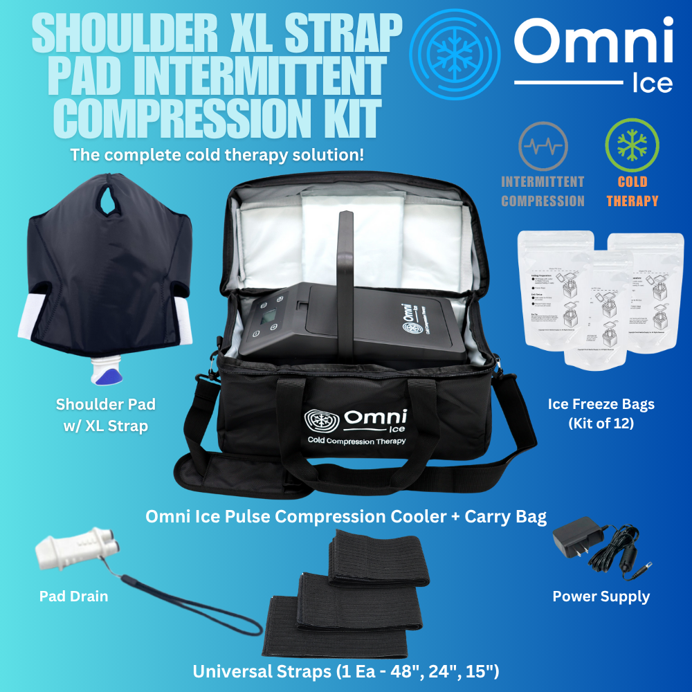 Omni Ice™ Intermittent Compression Cold Therapy Recovery Kit - OI-0008-0002-Kit Omni Ice™ Intermittent Compression Cold Therapy Recovery Kit - Omni Ice™ Pulse Compression Cold Therapy Cooler / Omni Ice™ Shoulder Pad w/ XL Strap by Supply Physical Therapy Omni Ice